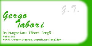 gergo tabori business card